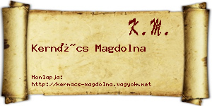 Kernács Magdolna névjegykártya